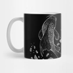 Splash - Chalkboard style, koi fish, animals Mug